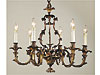 Six Arm Gilt Bronze Chandelier