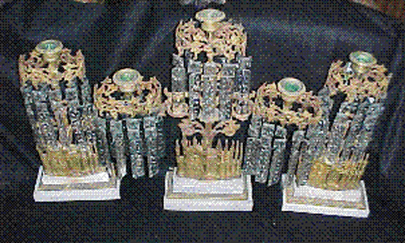 19th Century Museum Quality Gothic Girandole Set