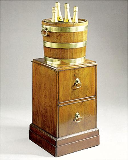 George III Mahogany Pedestal Wine Cooler