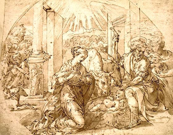 Girolamo Mazzola Bedoli-<i>Adoration of the...</i>