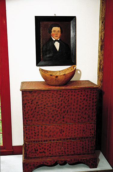 Paint Decorated Two-Drawer Blanket Chest