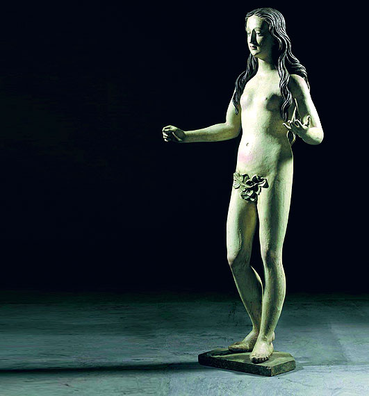 Polychrome Wood Figure of Eve