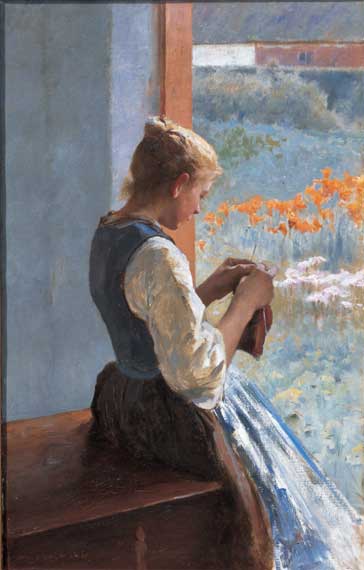<i>Girl Knitting</i>