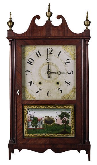 Pillar and Scroll Shelf Clock