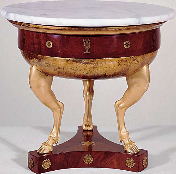 Unique Classical Marble Top Urn Stand