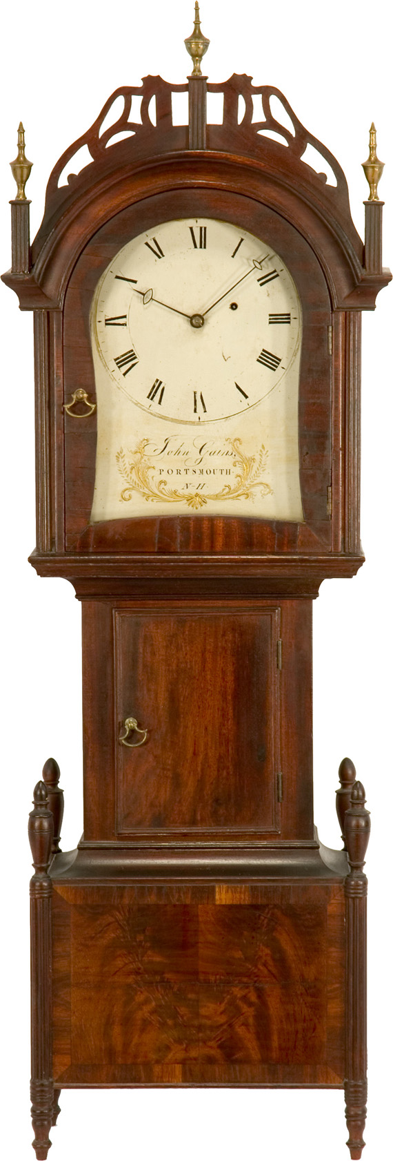 A distinctive Sheraton dwarf clock, by John Gains