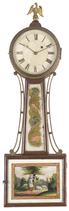 A rare South Eastern Massachusetts patent time piece, attributed to Reuben Tower, Hingham, circa 1830.