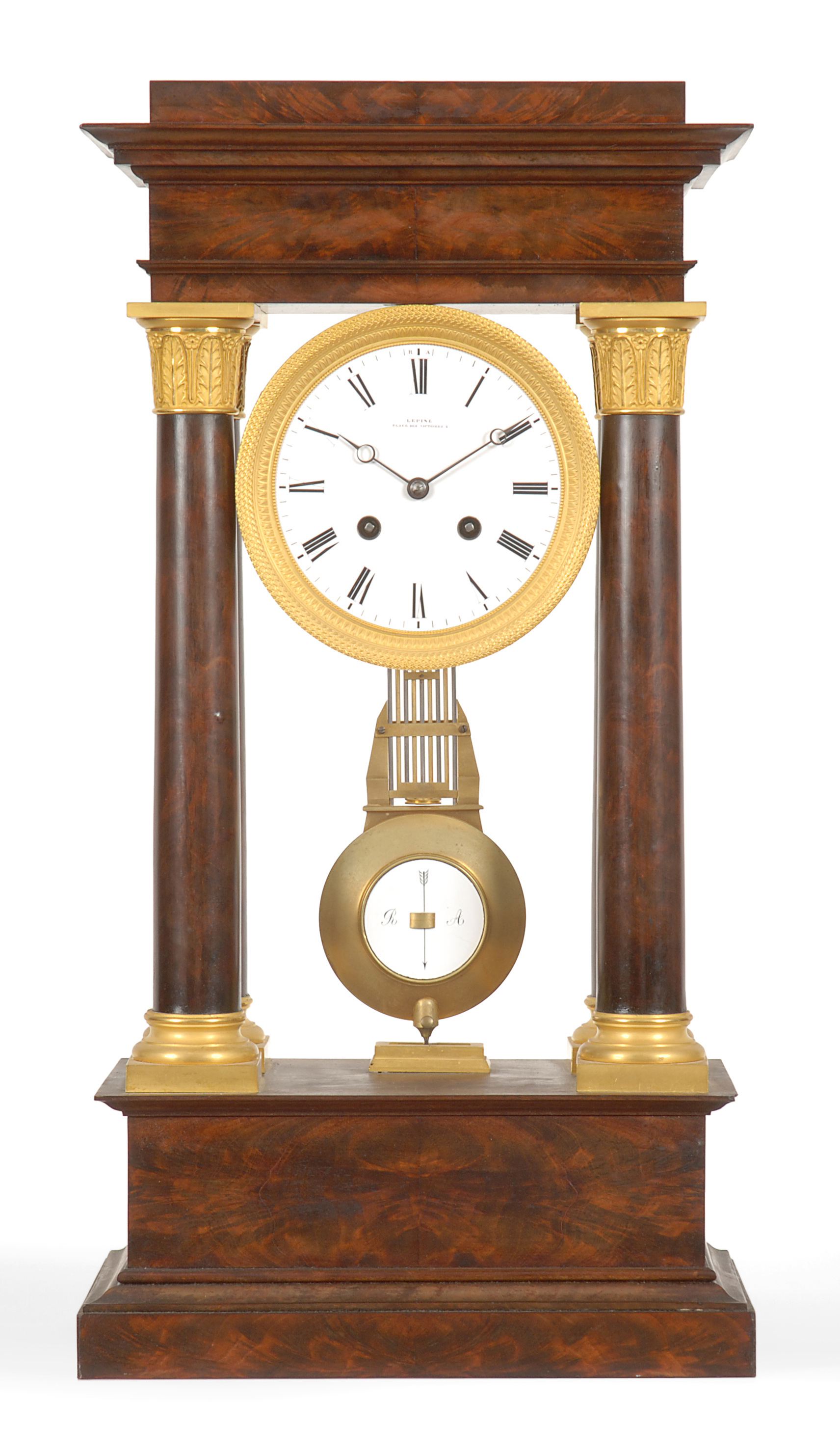A handsome French classical mahogany and ormolu mounted shelf clock, by Lépine, Paris, third quarter of the 19th Century