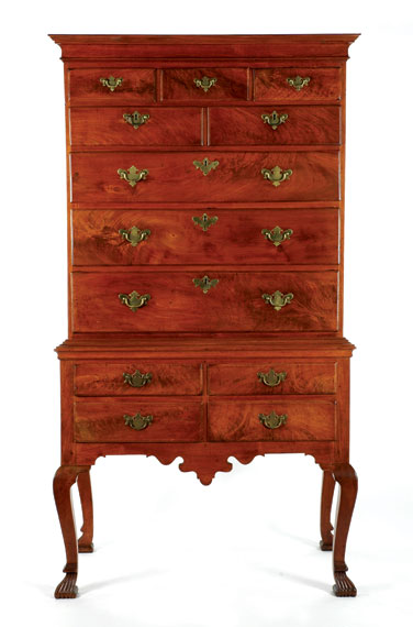 Queen Anne Highboy in Figured Walnut