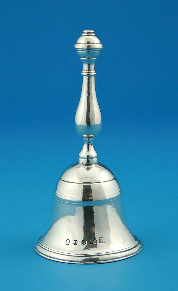 GEORGE III SILVER TABLE BELL,  Peter & Ann Bateman, London, 1791