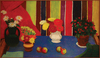 Still life with Striped Wallpaper