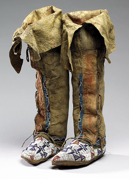 Kiowa/Southern Arapaho Hightop Moccasins