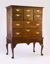 Unusual Walnut Chippendale Chest-on-Frame