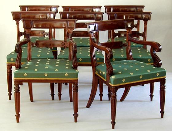 Set of Eight Regency Chairs