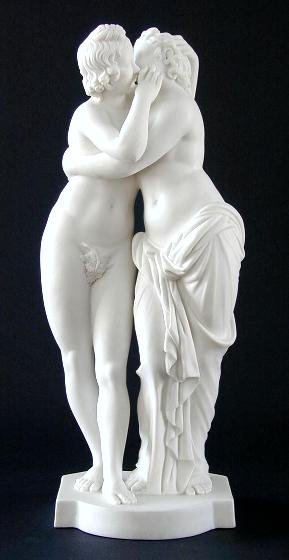 A Parian Figural Group ~ <i>Cupid and Psyche</i>