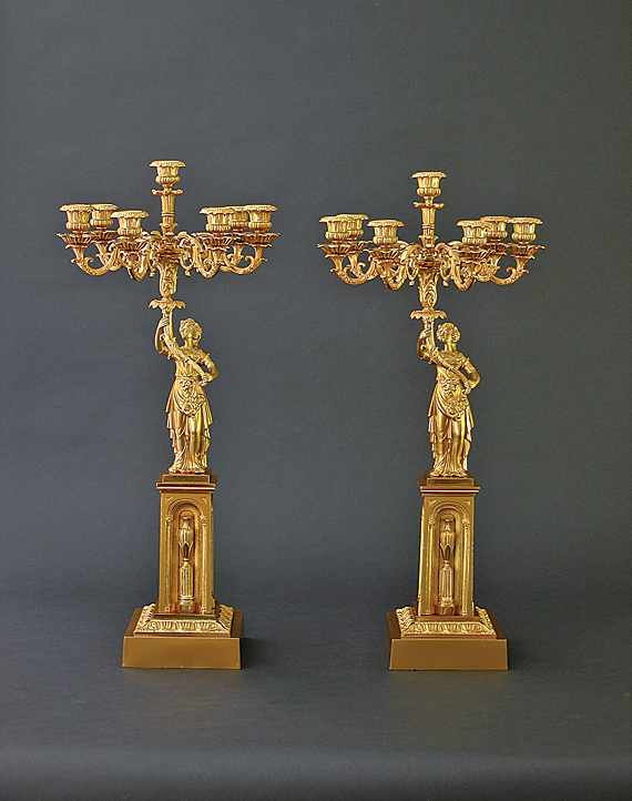 A Pair of Classical Candelabra, Cornelius and Company