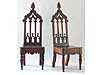 Pair of Gothic Revival Hall Chairs