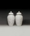 Fine carved Blanc de Chine Vases