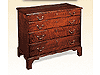 Chippendale Tiger Maple Graduated Four-Drawer