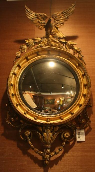 Carved Convex Mirror