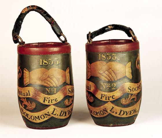 Polychromed Leather Fire Buckets