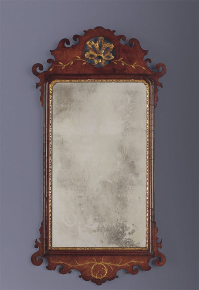 Chippendale Giltwood Mahogany Looking Glass