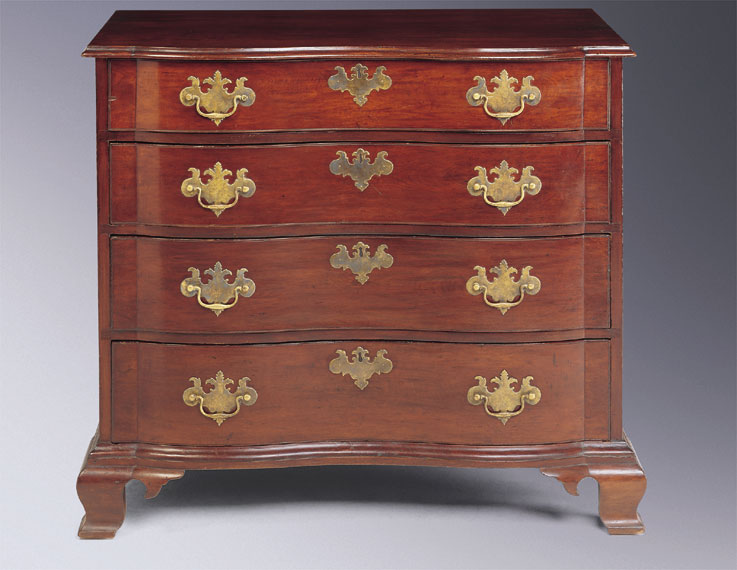 Blocked End Reverse Serpentine Chest of Drawers