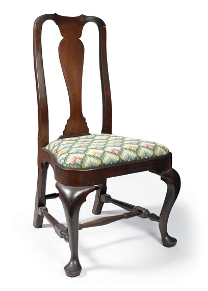 Set of Four Queen Anne Mahogany Side Chairs