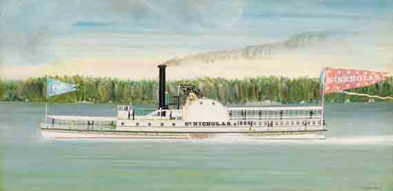 Portrait of the Sidewheeler 'St. Nicholas'