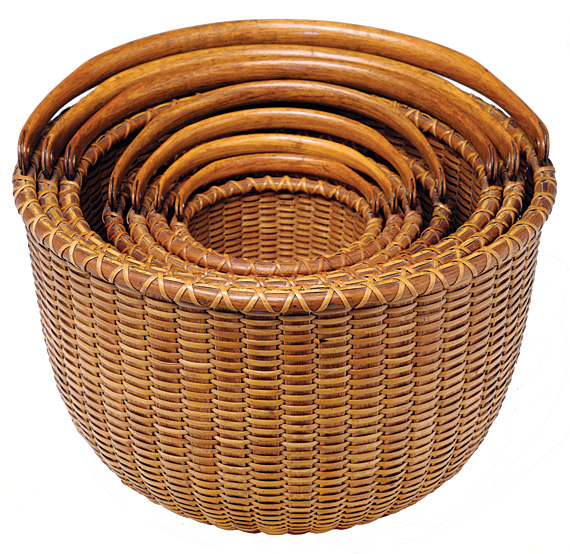 Nest of Seven Nantucket Lightship Baskets