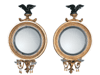 Rare Pair of Classical Gilt Girandole Mirrors