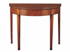 Mahogany Inlaid Demi-Lune Card Table