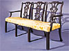 Chippendale Mahogany Triple Chair Back Settee