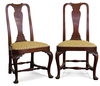 Pair of Queen Anne Walnut Side Chairs