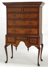 Queen Anne Burl-Maple Highboy