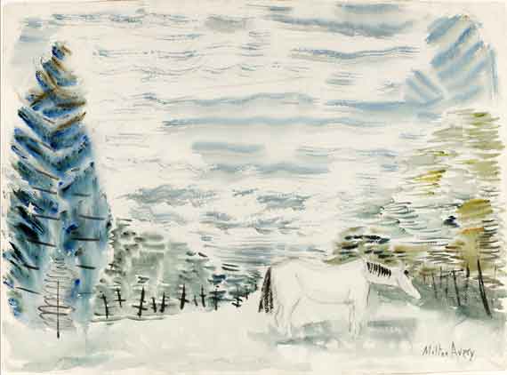 Landscape with White Horse