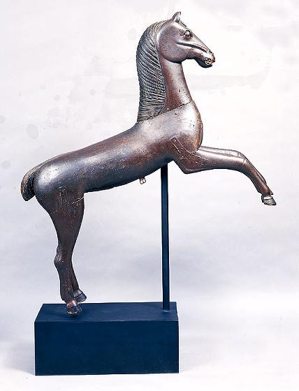 Stylized Carved and Painted Carousel Horse